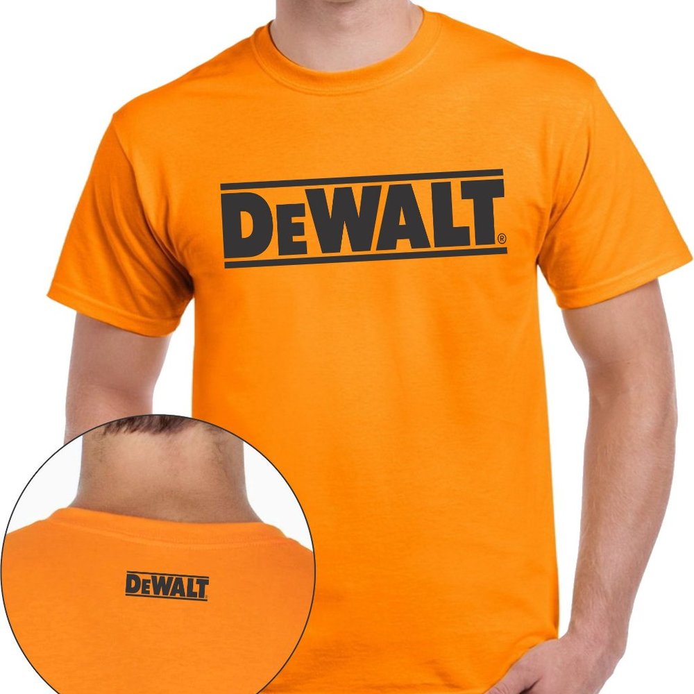 DEWALT LOGO T-SHIRT *  CLEARANCE  MEN BRAND NEW CONSTRUCTION OR HANDYMAN APPAREL